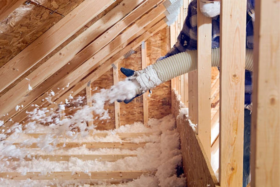 blown insulation attic cleanup